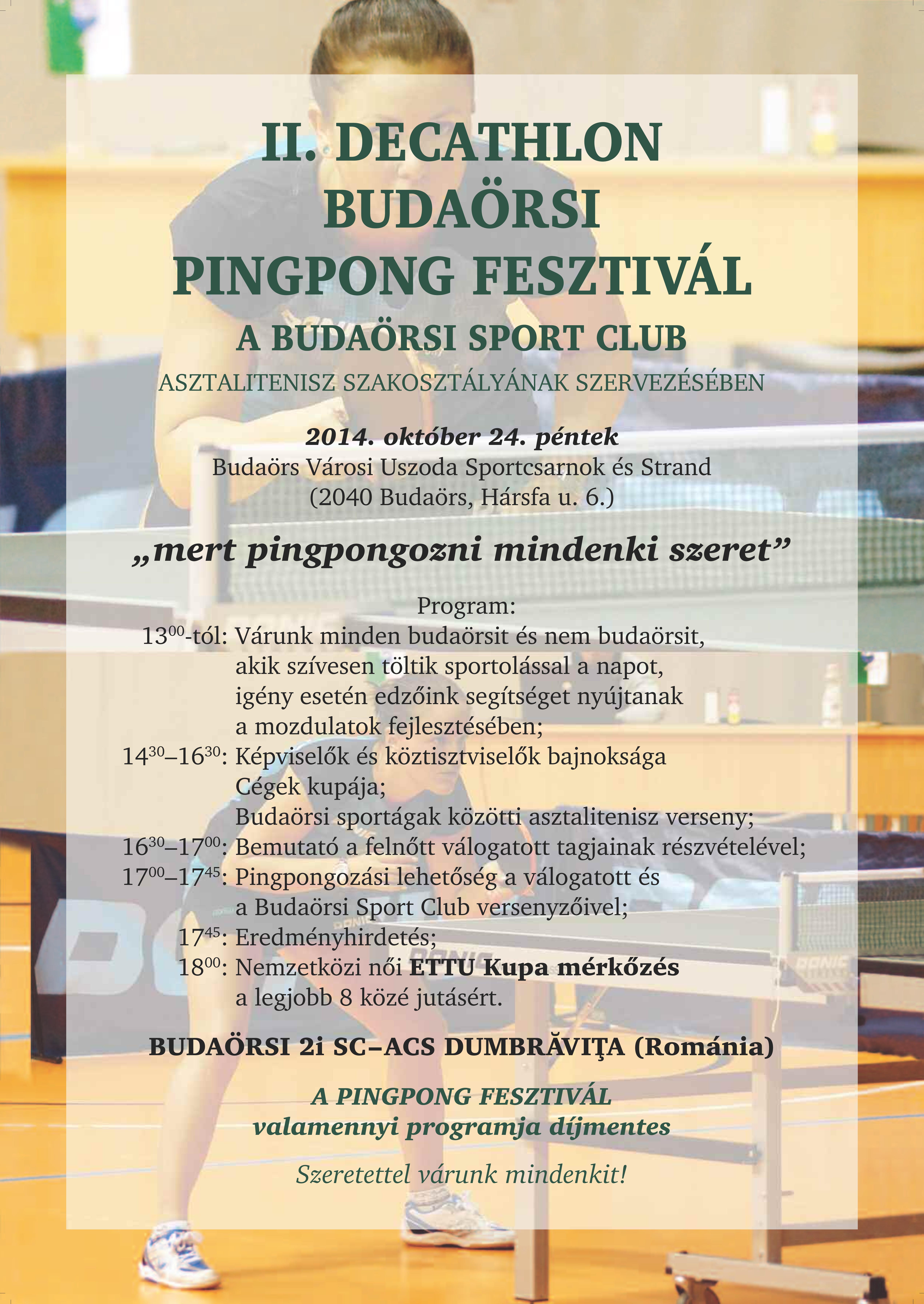II. Decathlon Budaörsi Pingpong Fesztivál - Plakát-page-001