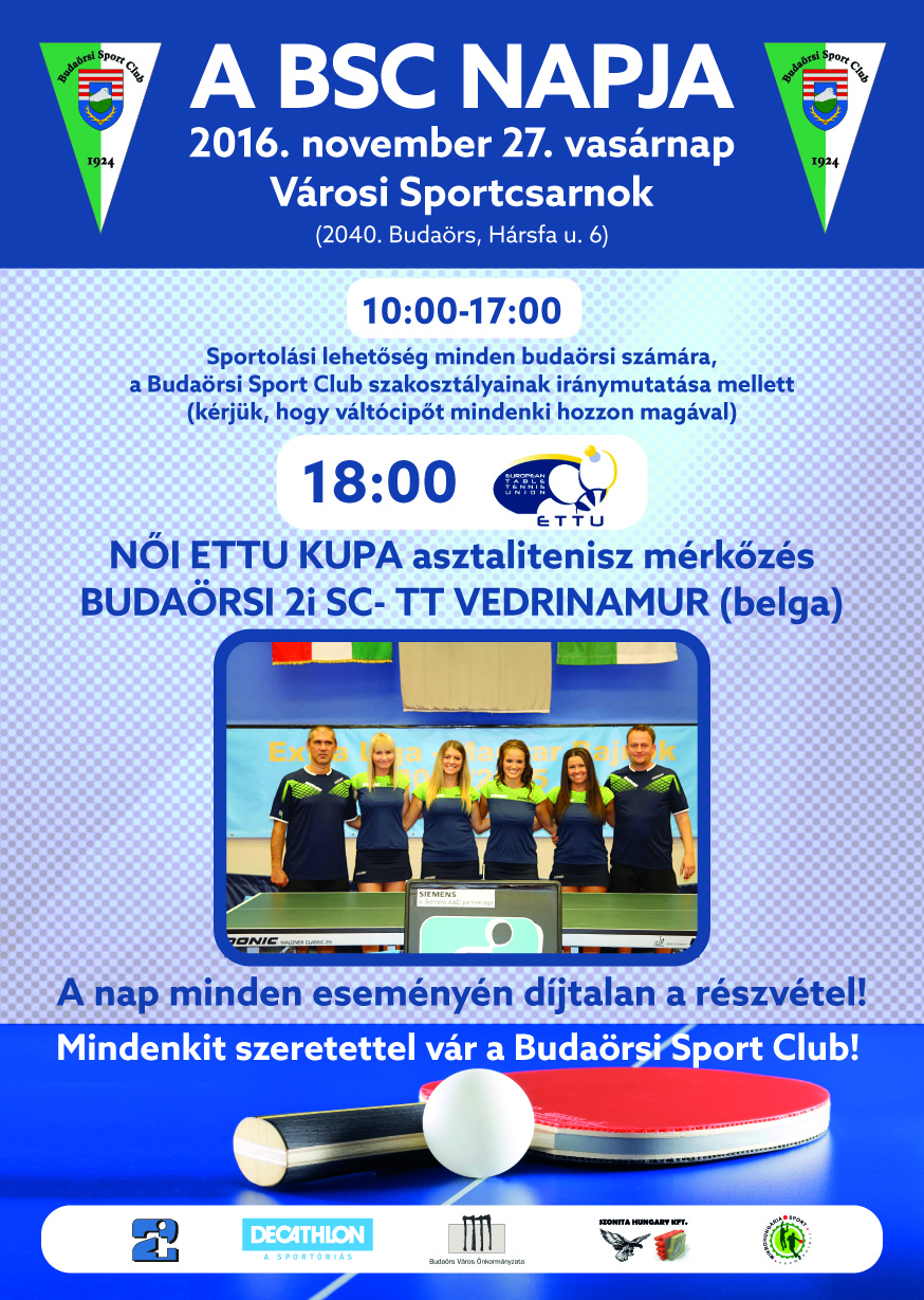 Plakát BSC Napja-ETTU Kupa